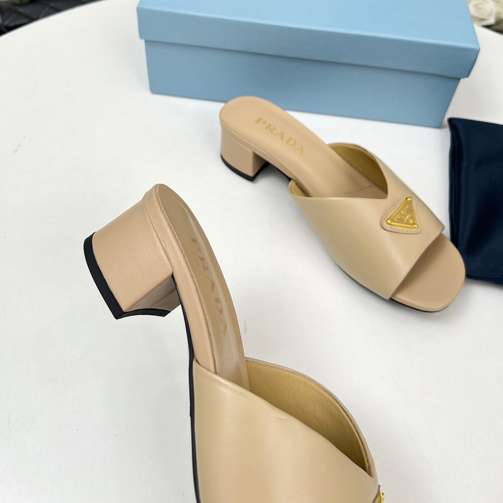 Pra*a Padded nappa leather sandals