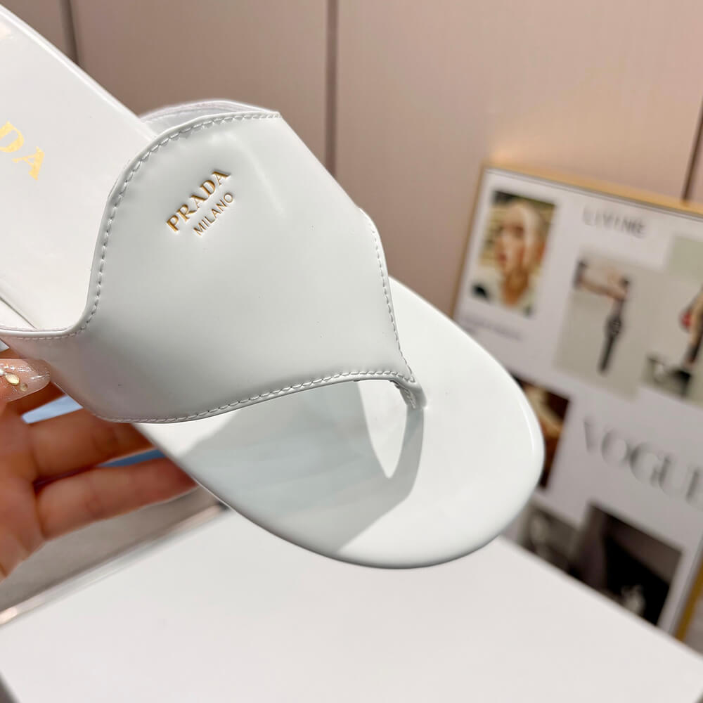 Pra*a Brushed leather thong sandals
