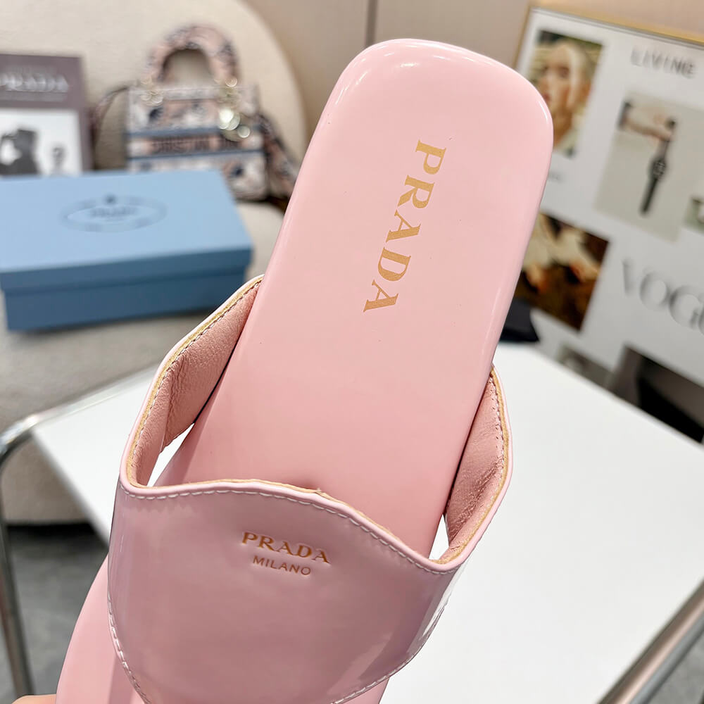 Pra*a Brushed leather thong sandals