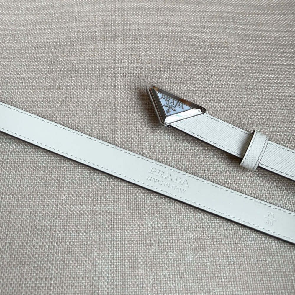 Pra*a Saffiano leather belt