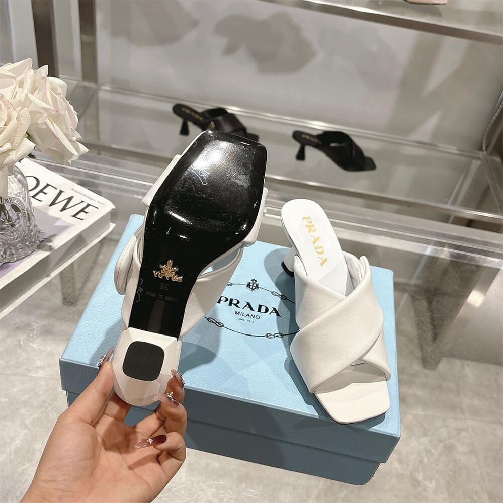 Pra*a Padded nappa leather sandals