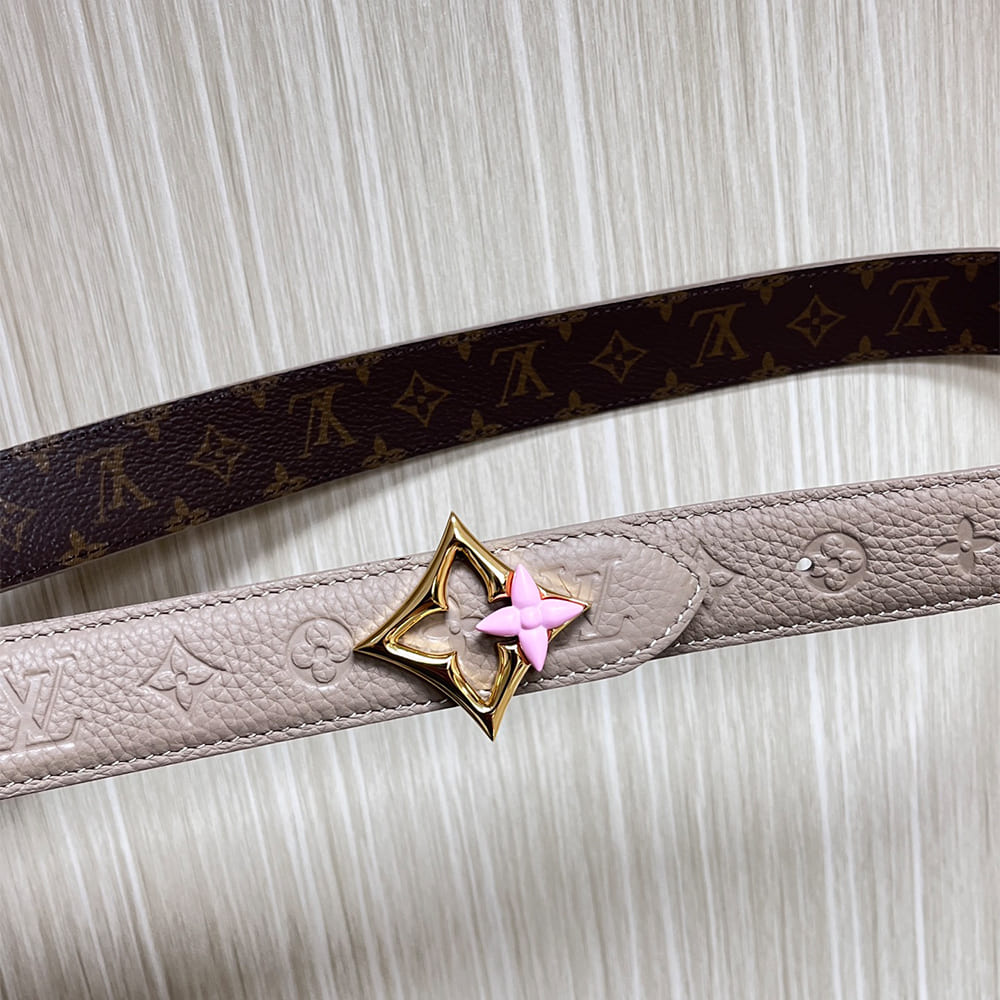 LV Flowergram Enamel 30mm reversible belt