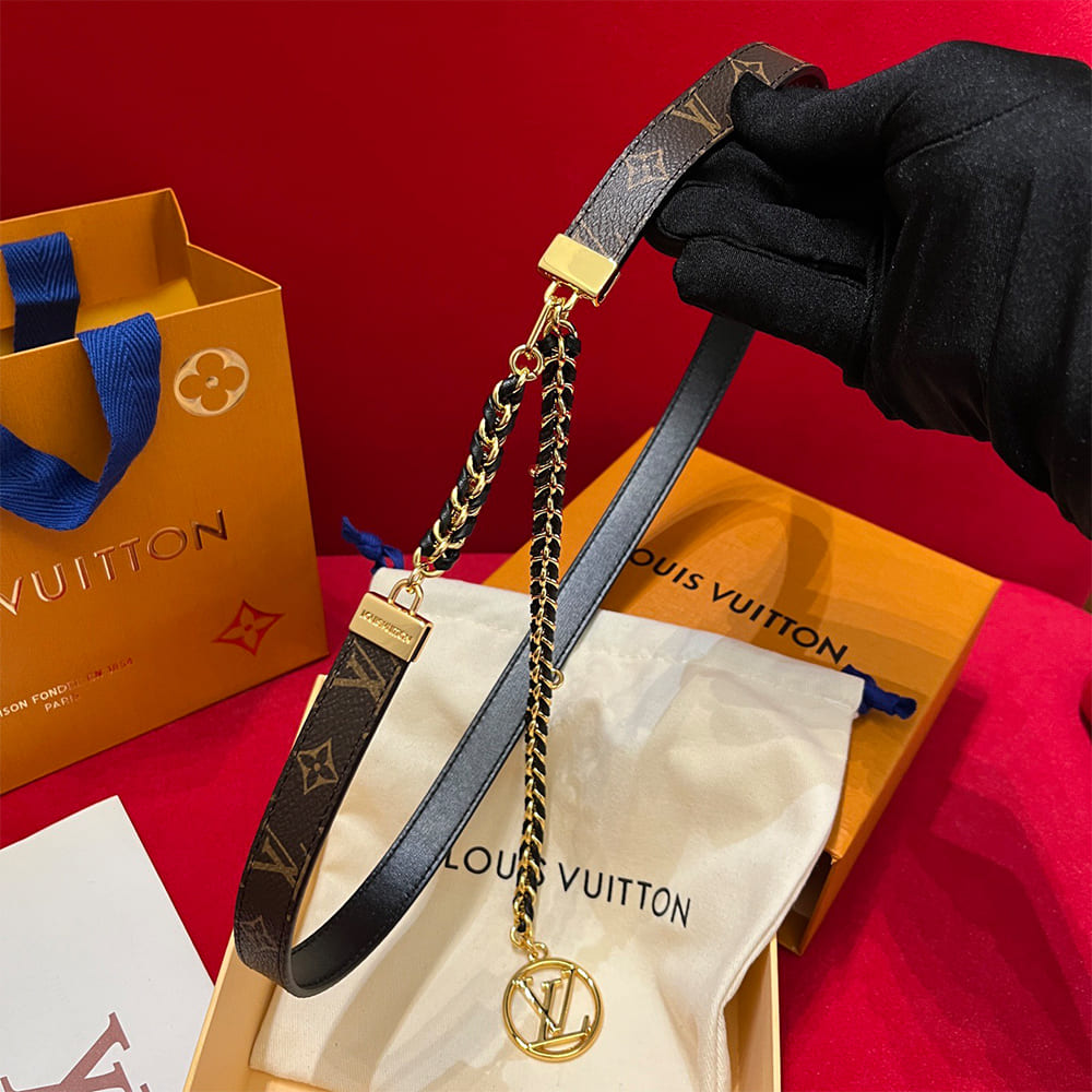 LV Braided Chain 20mm Leather Belt