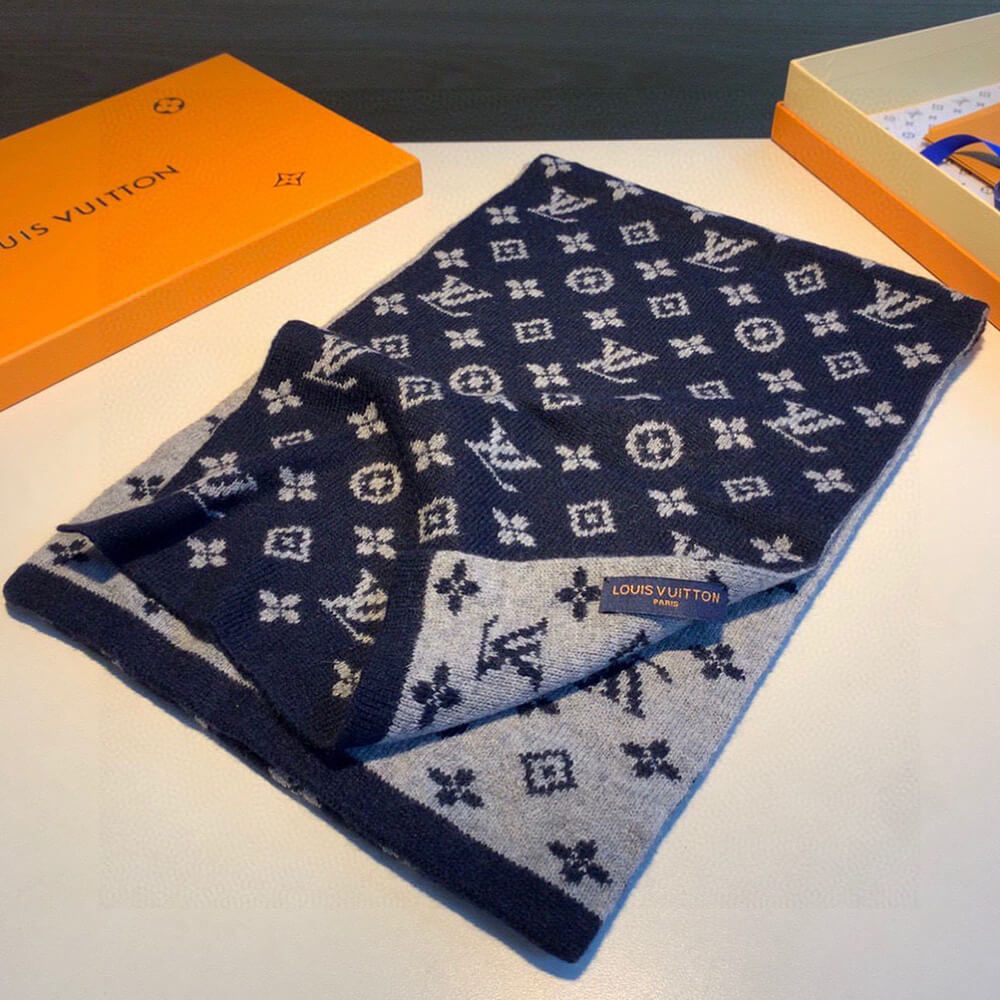 LV Monogram Denim Scarf