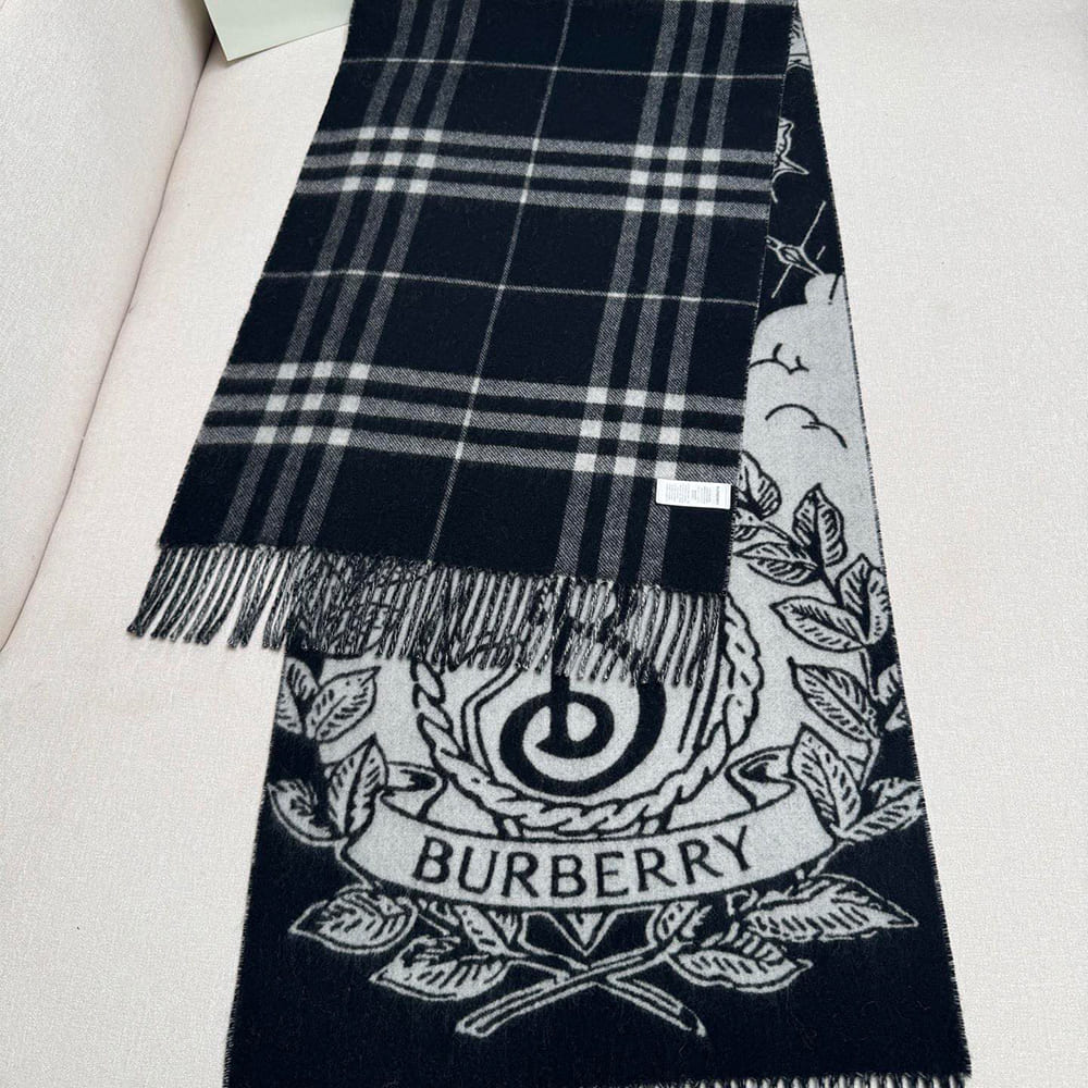 Bv*b*rry Wide Reversible Stormy Knight Scarf