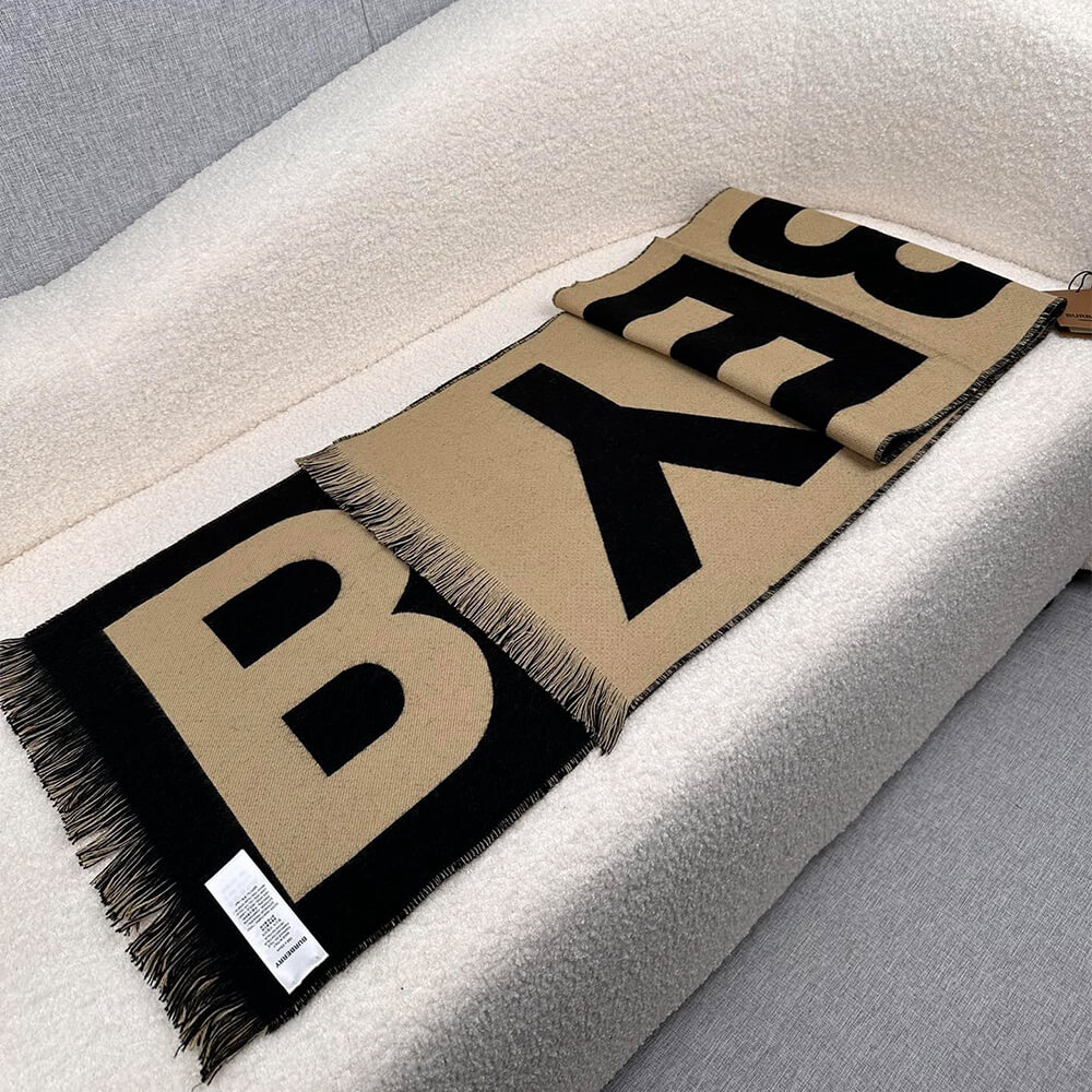 Bv*b*rry Check Cashmere Scarf