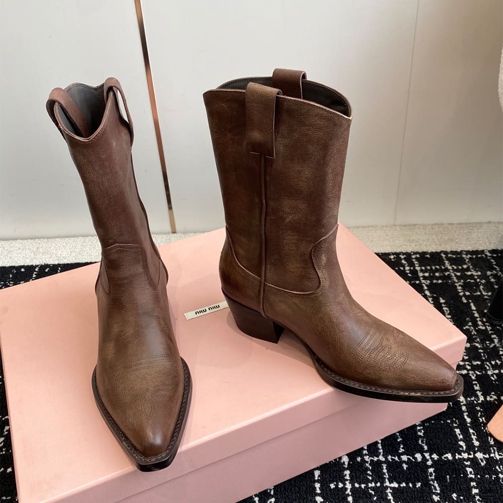M1um1u Leather boots