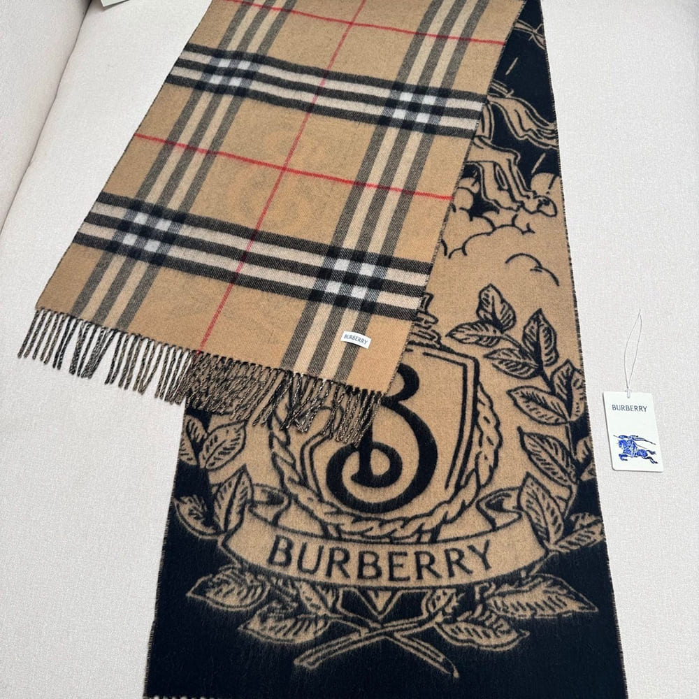 Bv*b*rry Wide Reversible Stormy Knight Scarf