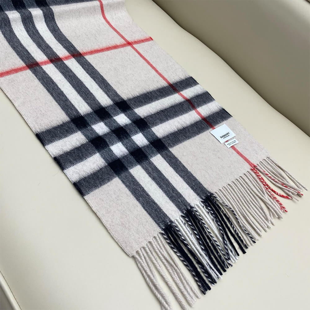 Bv*b*rry Check Cashmere Scarf