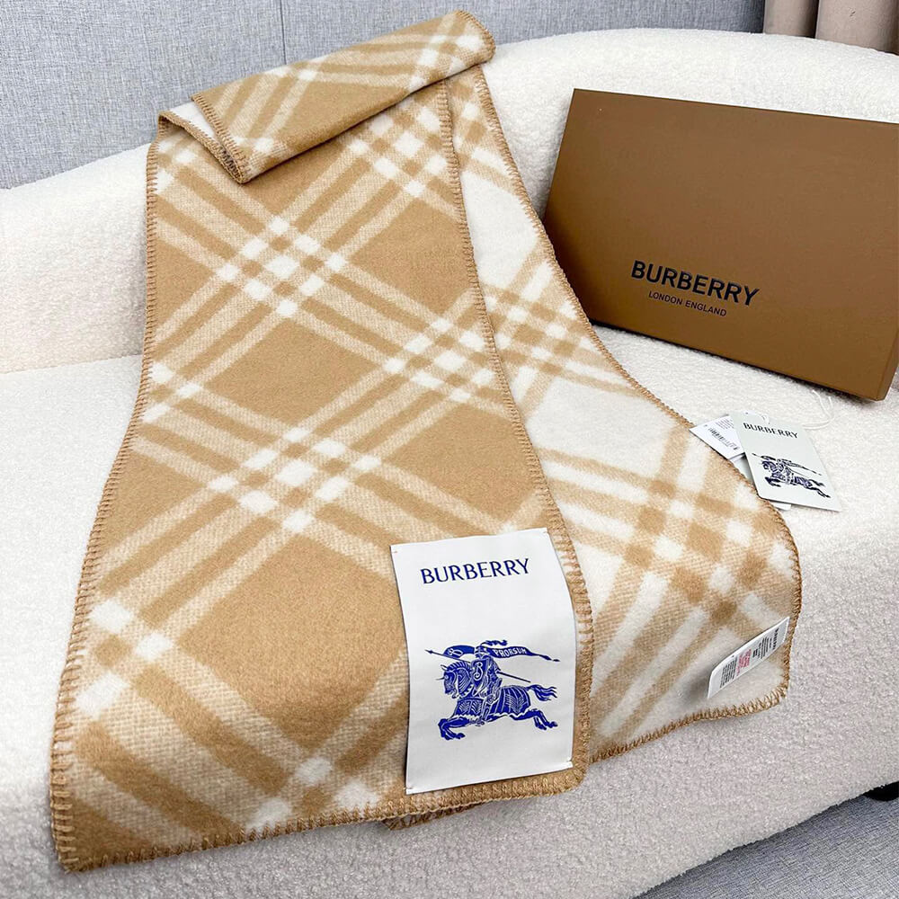 Bv*b*rry Check Cashmere Scarf