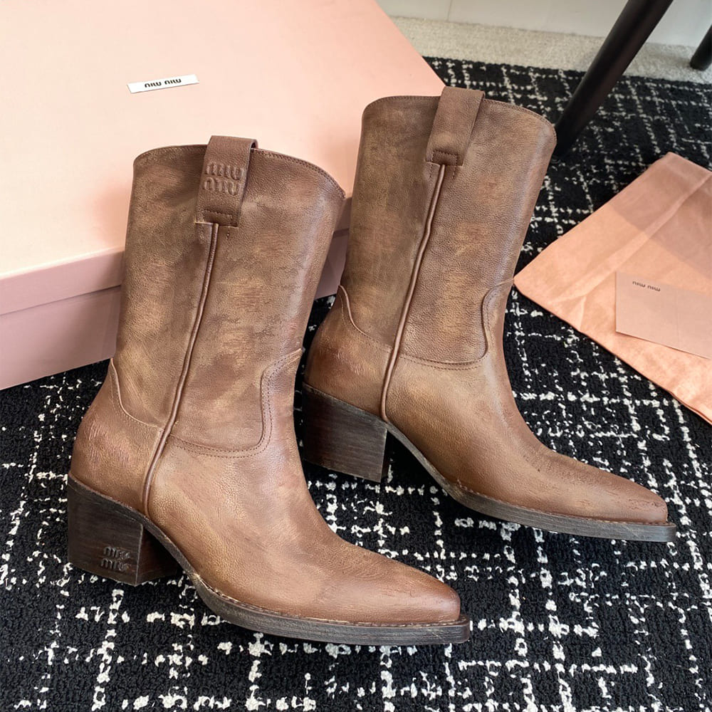 M1um1u Leather boots