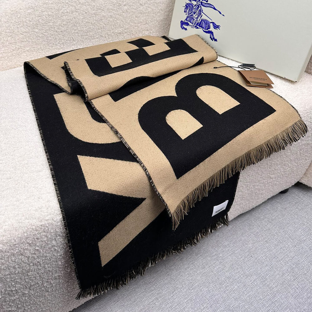 Bv*b*rry Check Cashmere Scarf