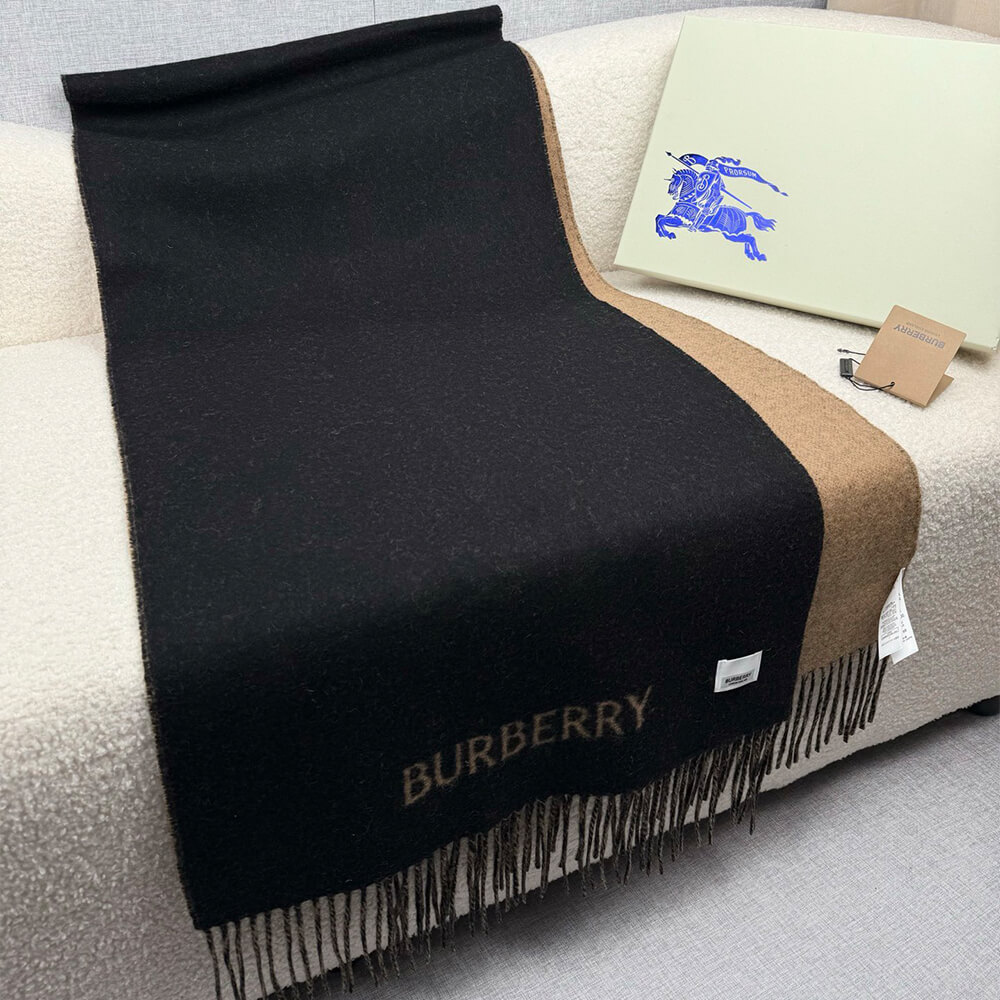 Bv*b*rry Knight Cashmere Reversible Scarf