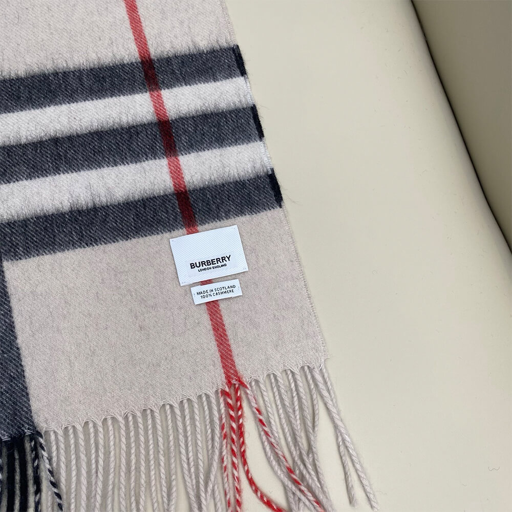 Bv*b*rry Check Cashmere Scarf