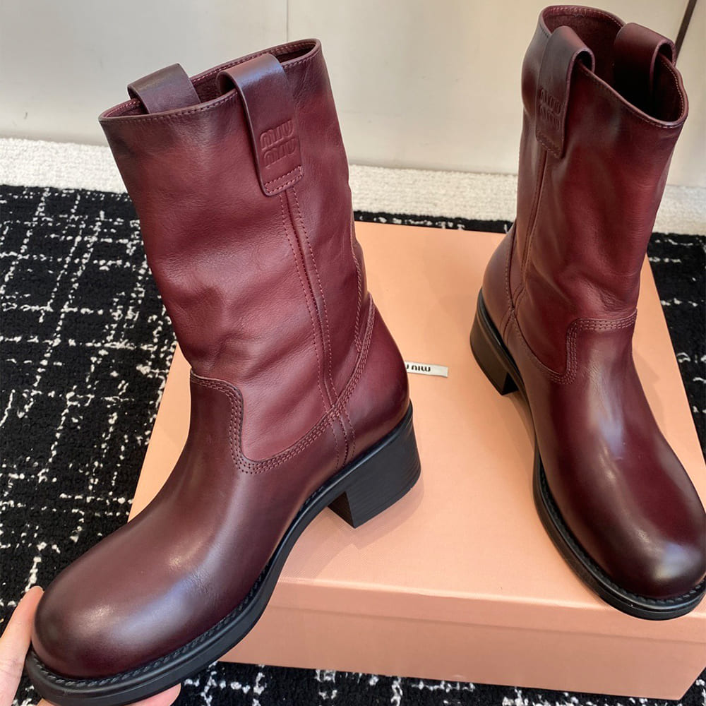 M1um1u Leather boots