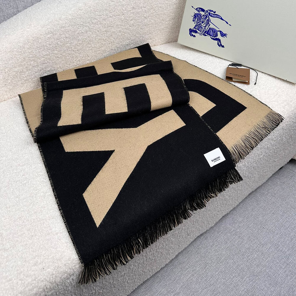 Bv*b*rry Check Cashmere Scarf