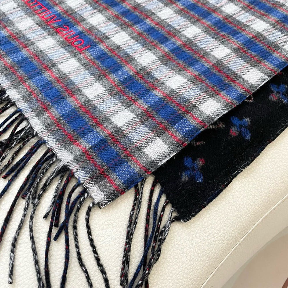 LV Monogram Gradient Tartan City Scarf