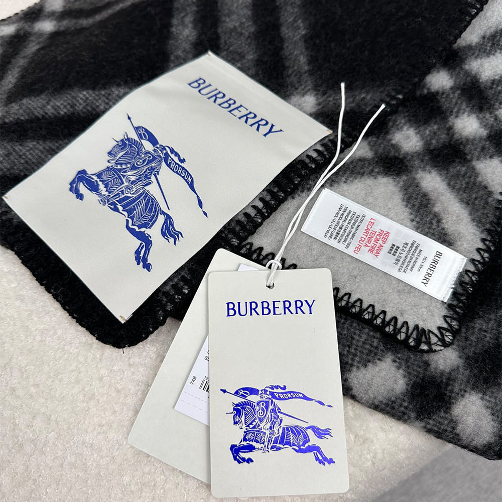 Bv*b*rry Check Cashmere Scarf