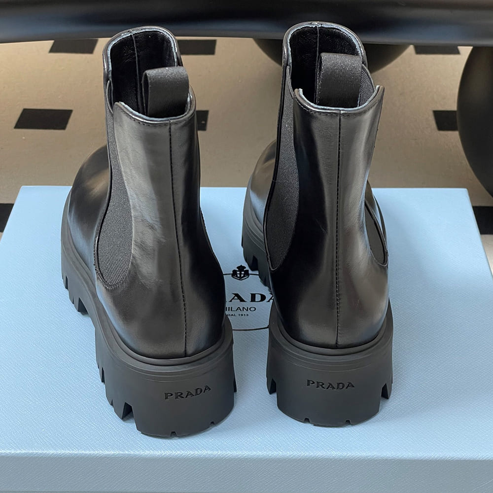 Pra*a Brushed leather booties