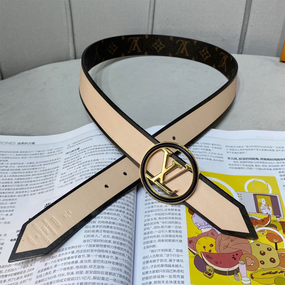 LV Slim Flower 35mm Reversible Belt