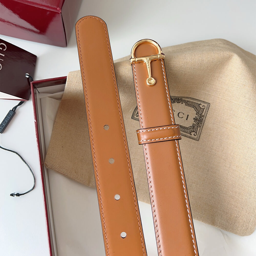 Gvc*1 Thin belt with half-Horsebit buckle