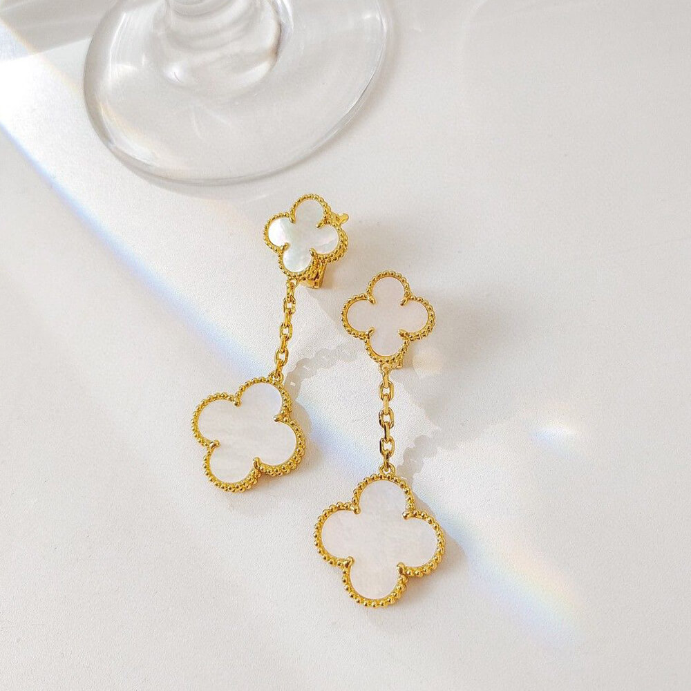 V*n Cl**f & ARPELS 2 Motif Magic Alhambra Earring(HIGH-END GRADE)