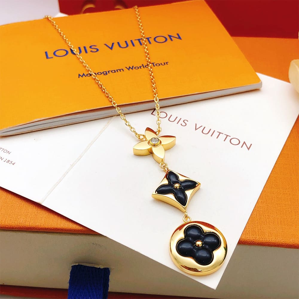 LV Color Blossom Lariat Necklace