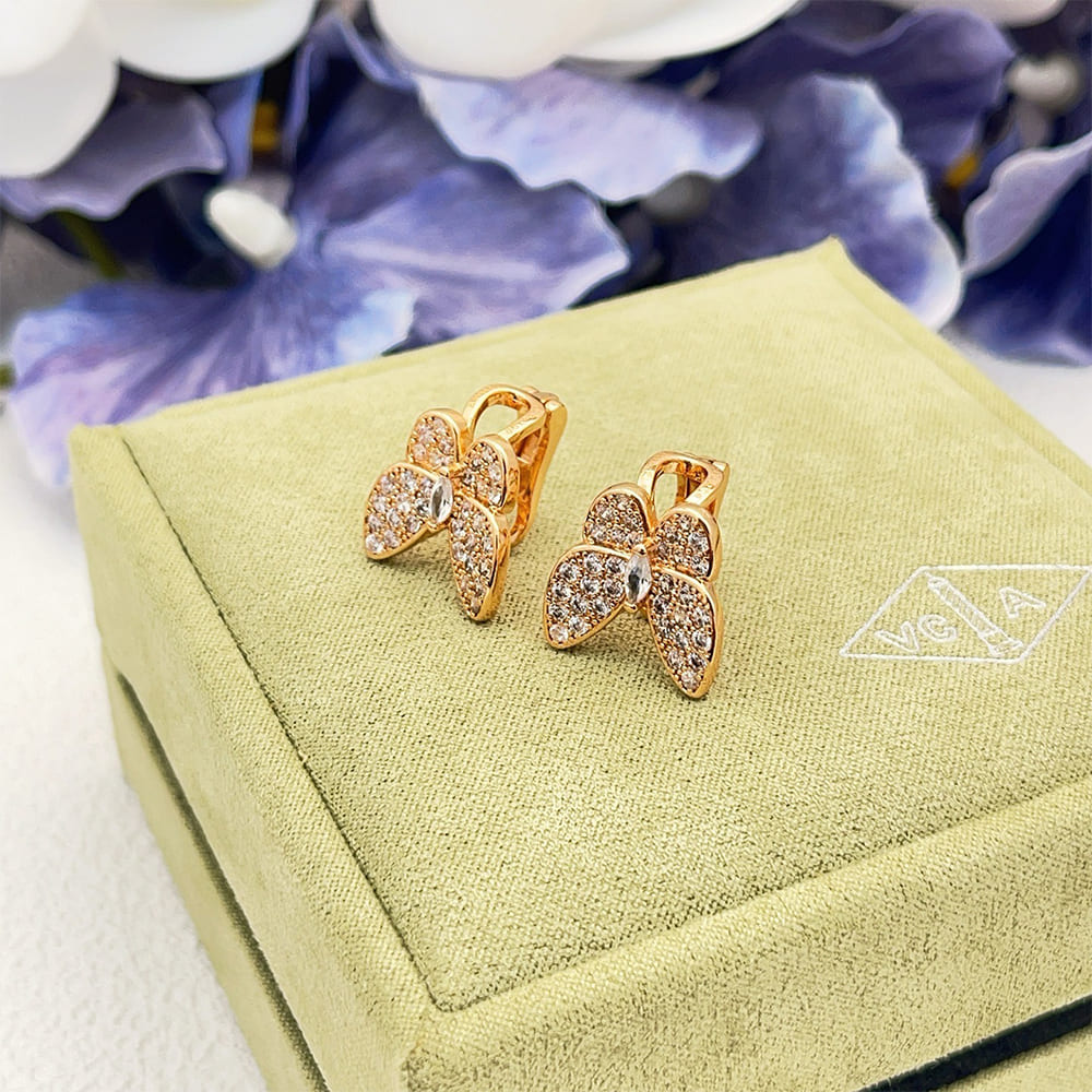 VCA Two Butterfly Earrings