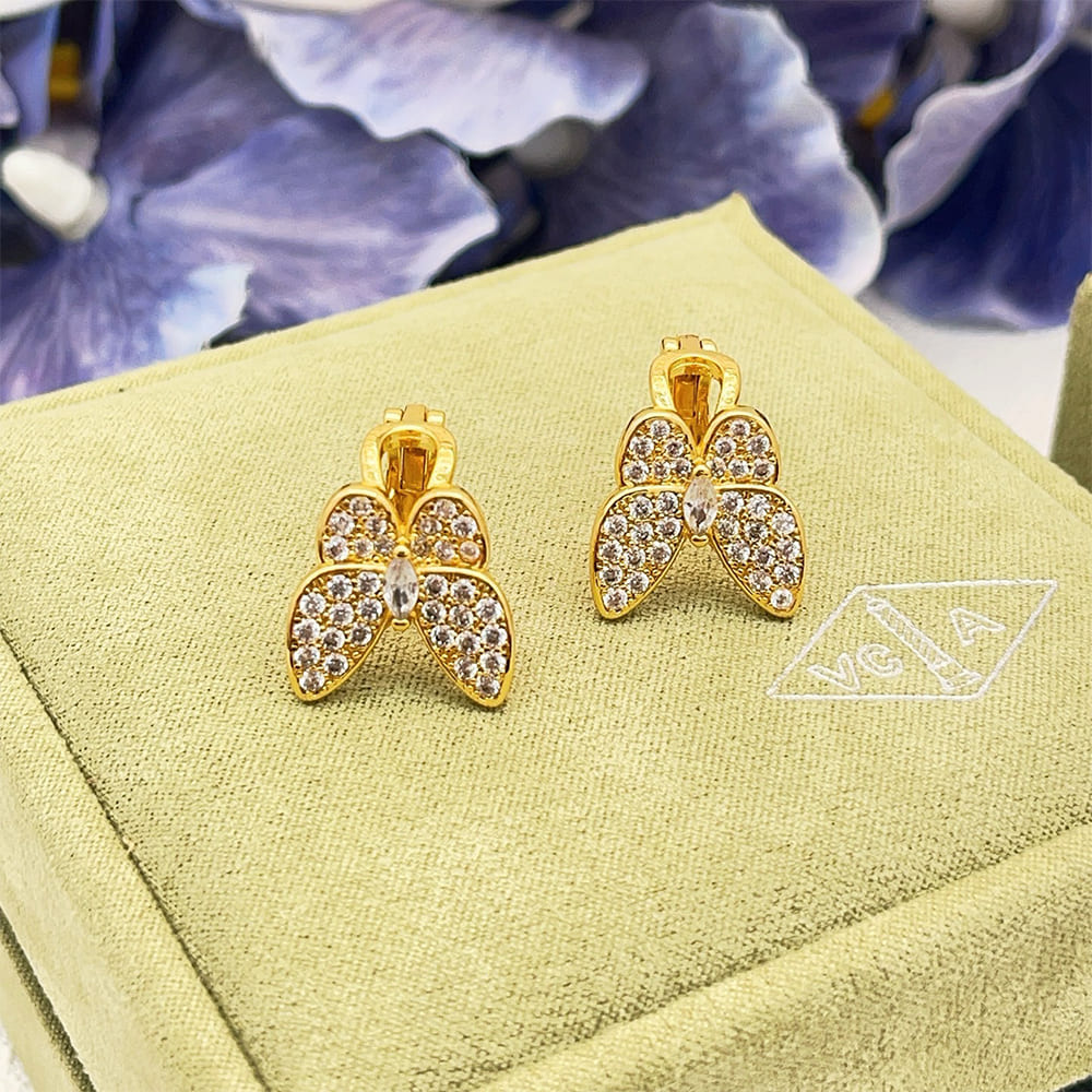 VCA Two Butterfly Earrings