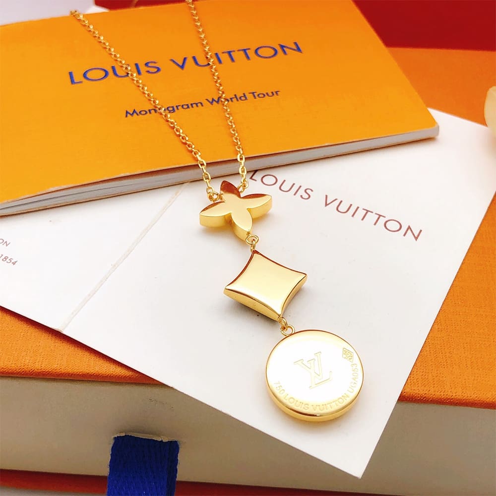 LV Color Blossom Lariat Necklace