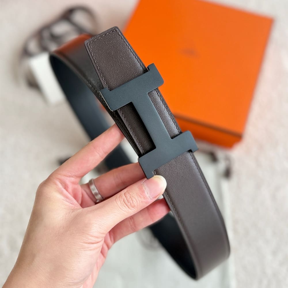 H**me5 Constance belt buckle & Reversible leather strap 38 mm