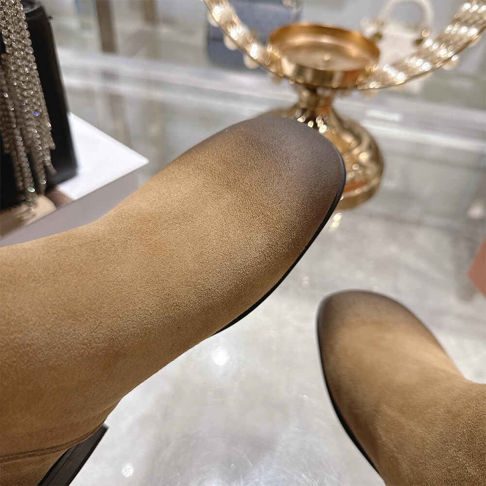M1um1u Suede booties