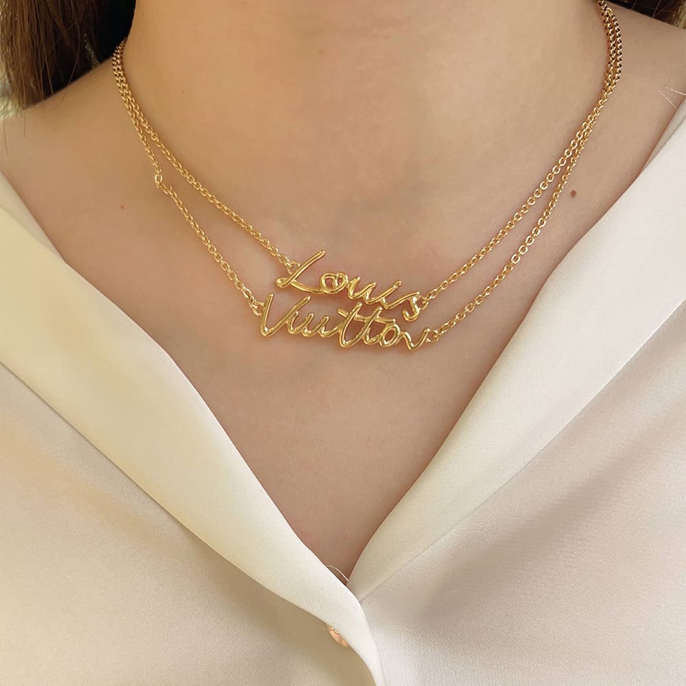 LV Script necklace