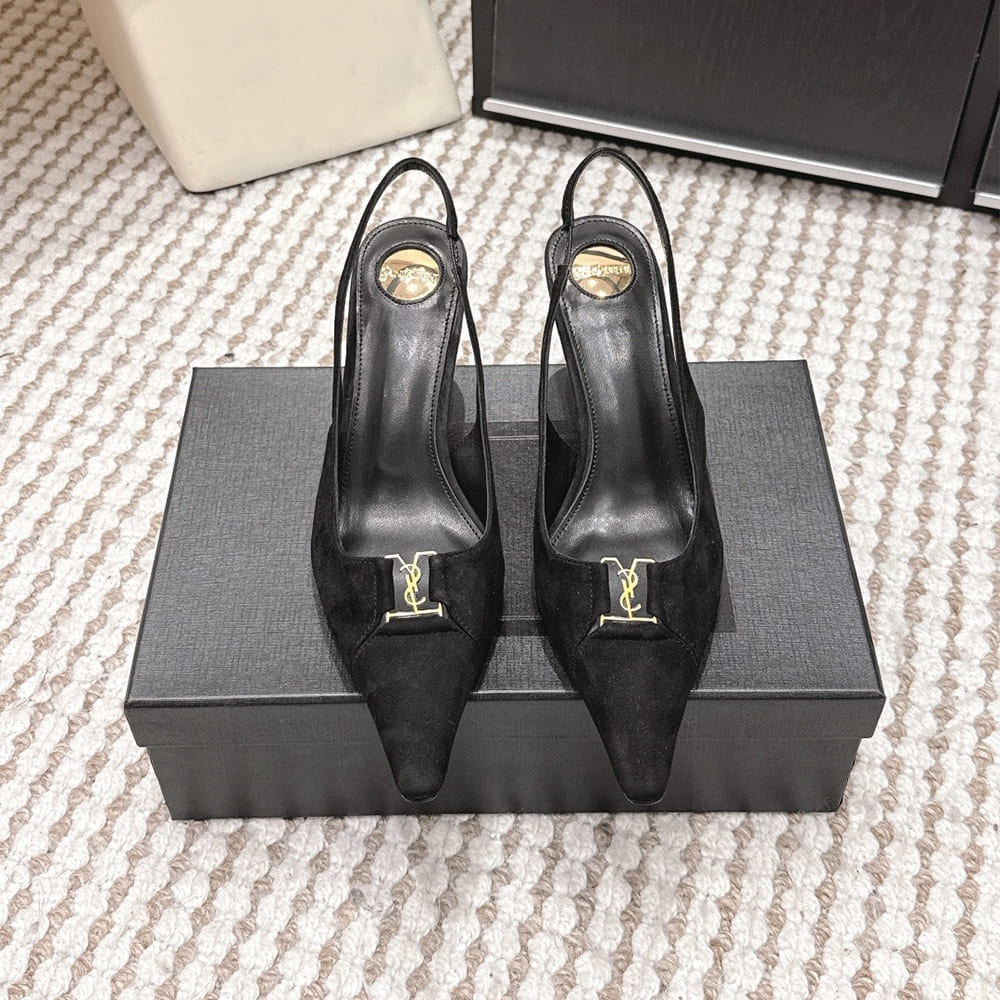 Y51 BABYLONE BRETEUIL slingback pumps in suede