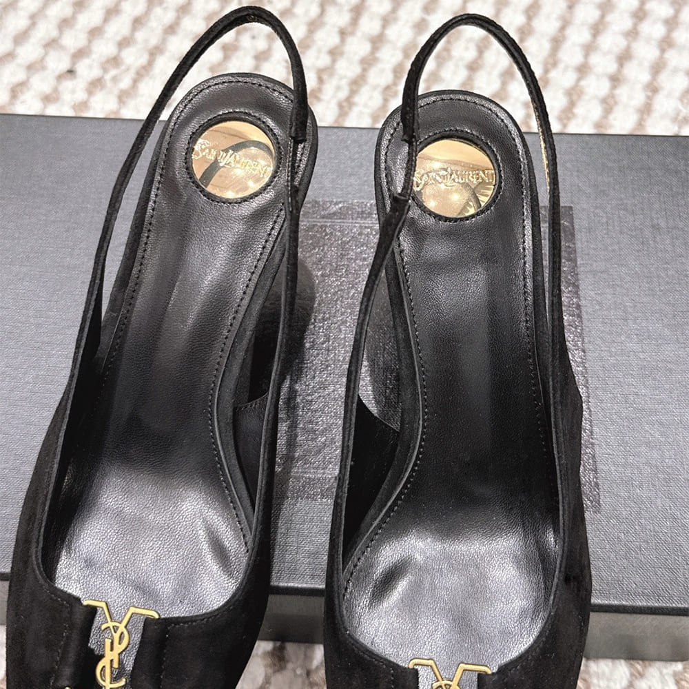 Y51 BABYLONE BRETEUIL slingback pumps in suede