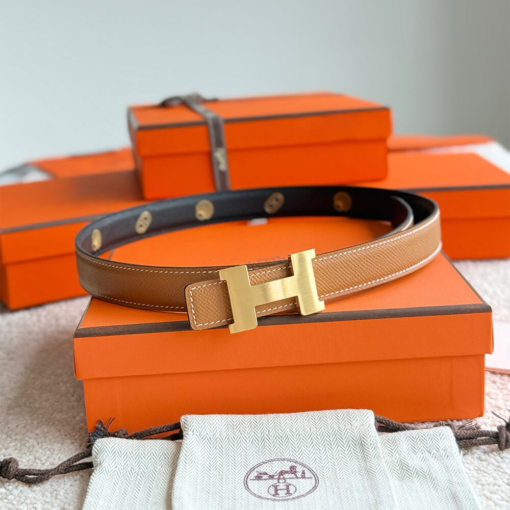 H**me5 Mini H belt buckle & H**me5 sur Mer reversible leather strap 24 mm