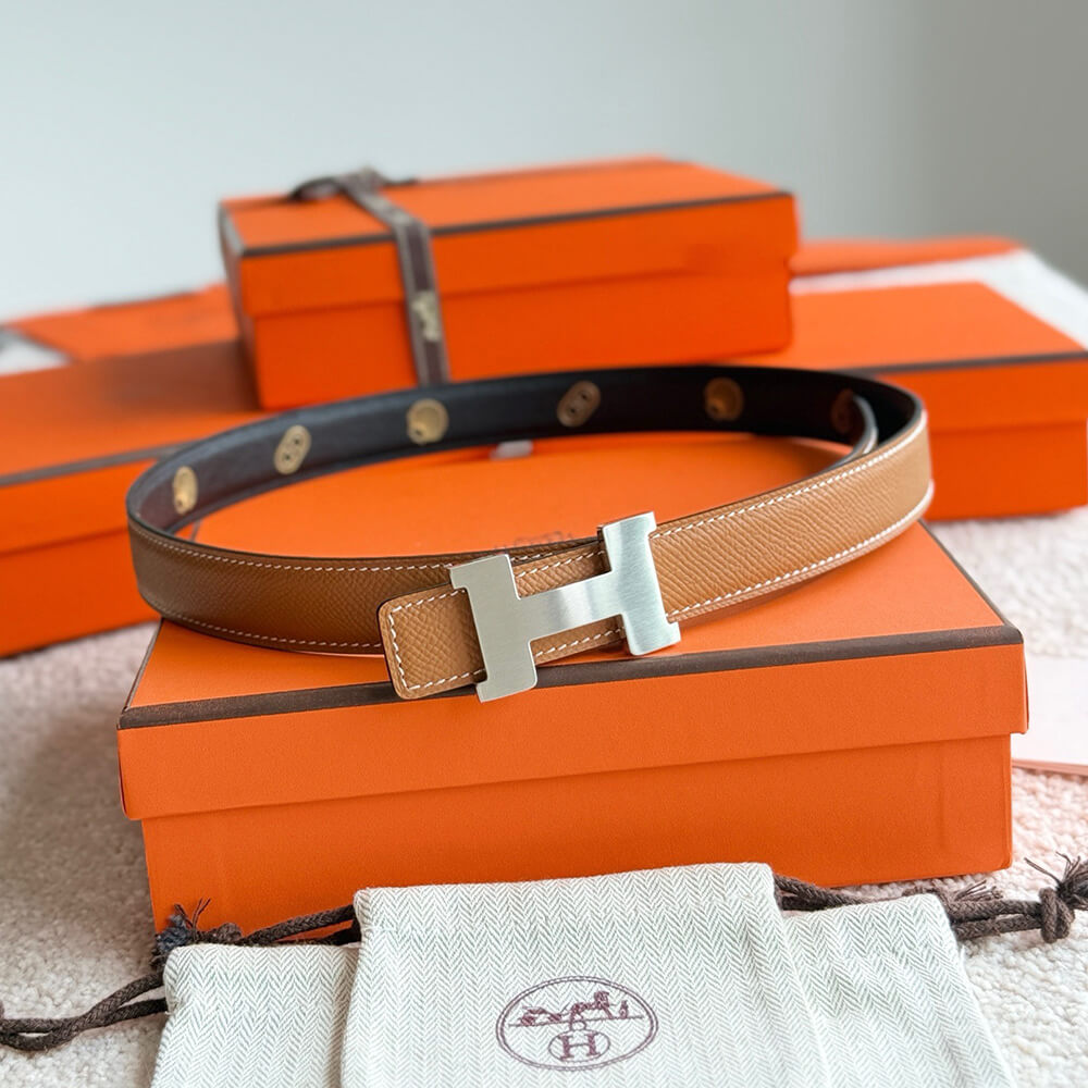 H**me5 Mini H belt buckle & H**me5 sur Mer reversible leather strap 24 mm