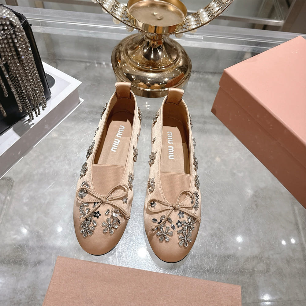 M1um1u Satin ballerinas(EU SIZE 35-41)