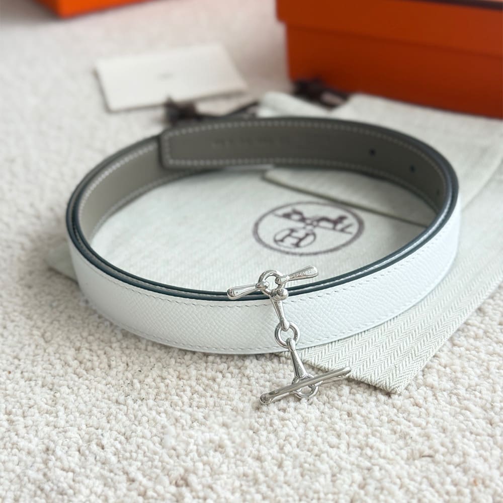 H**me5 H Equestre belt buckle & Reversible leather strap 24 mm