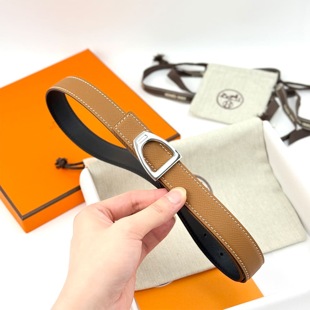 H**me5 Cavaliere belt buckle & Reversible leather strap 24 mm