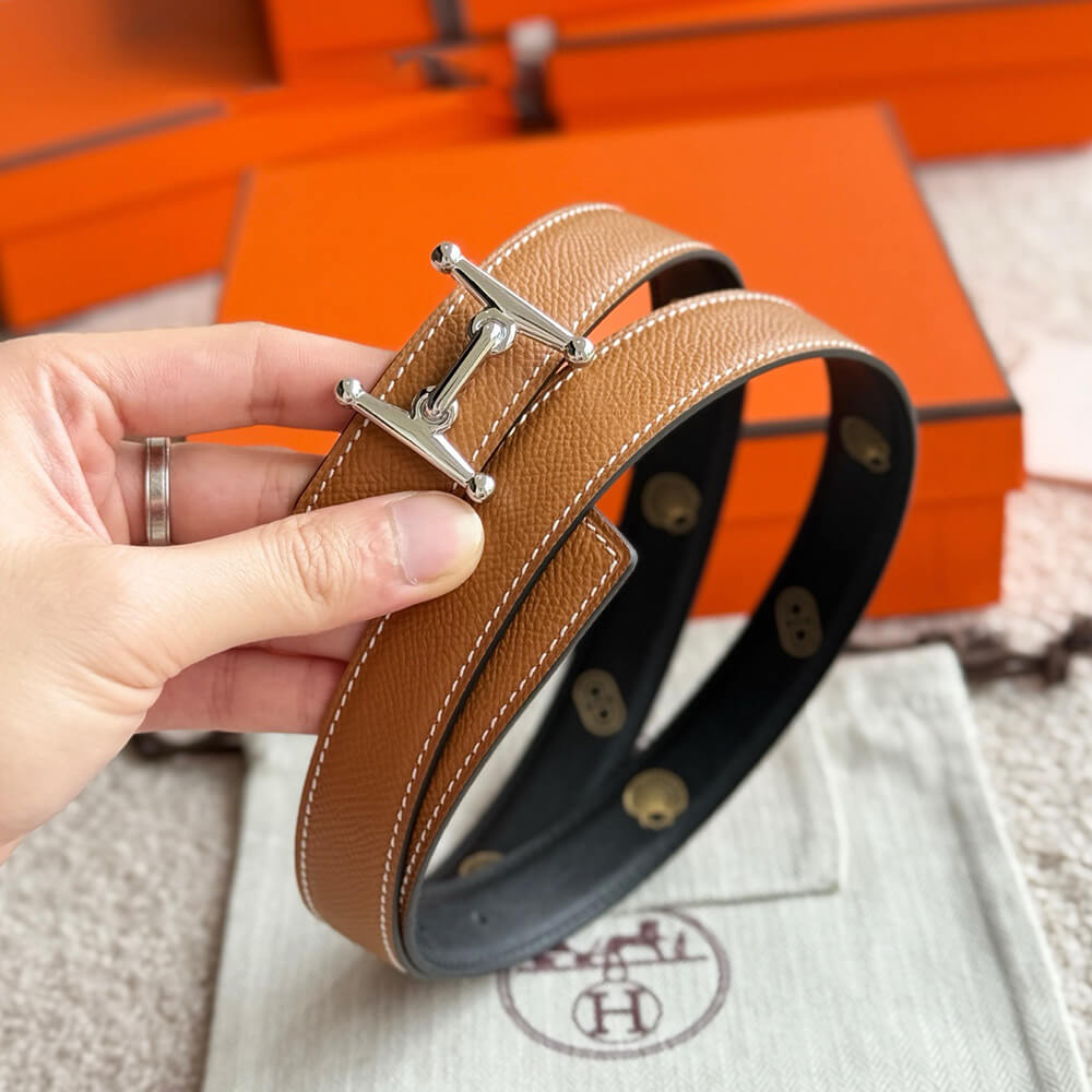 H**me5 Mors H buckle & H**me5 sur Mer reversible leather strap 24 mm