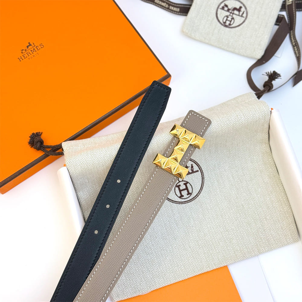 H**me5 H Infini belt buckle & Reversible leather strap 24 mm