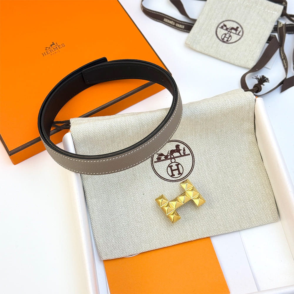 H**me5 H Infini belt buckle & Reversible leather strap 24 mm
