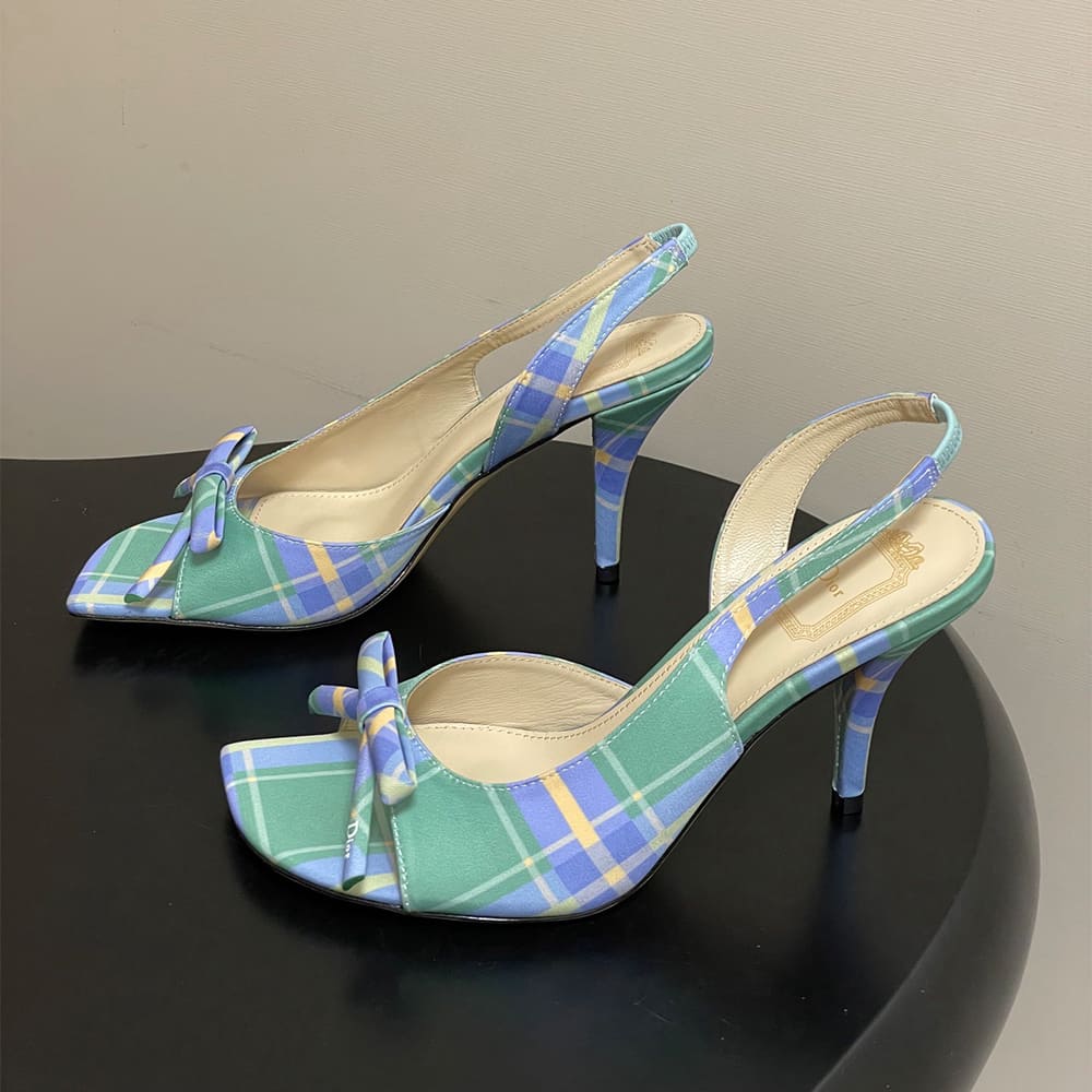 D10r Bow Heeled Slingback Sandal (EU SIZE 35-42)