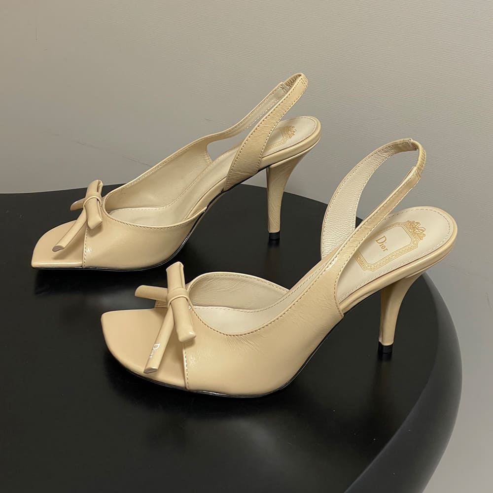 D10r Bow Heeled Slingback Sandal (EU SIZE 35-42)