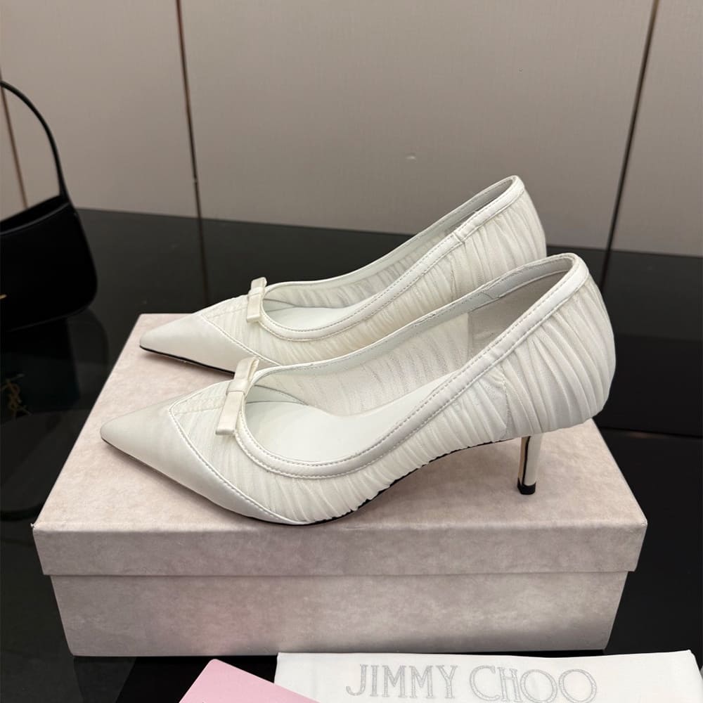 J1m*y Ch00 Ruched Tulle Pumps (EU SIZE 35-42)