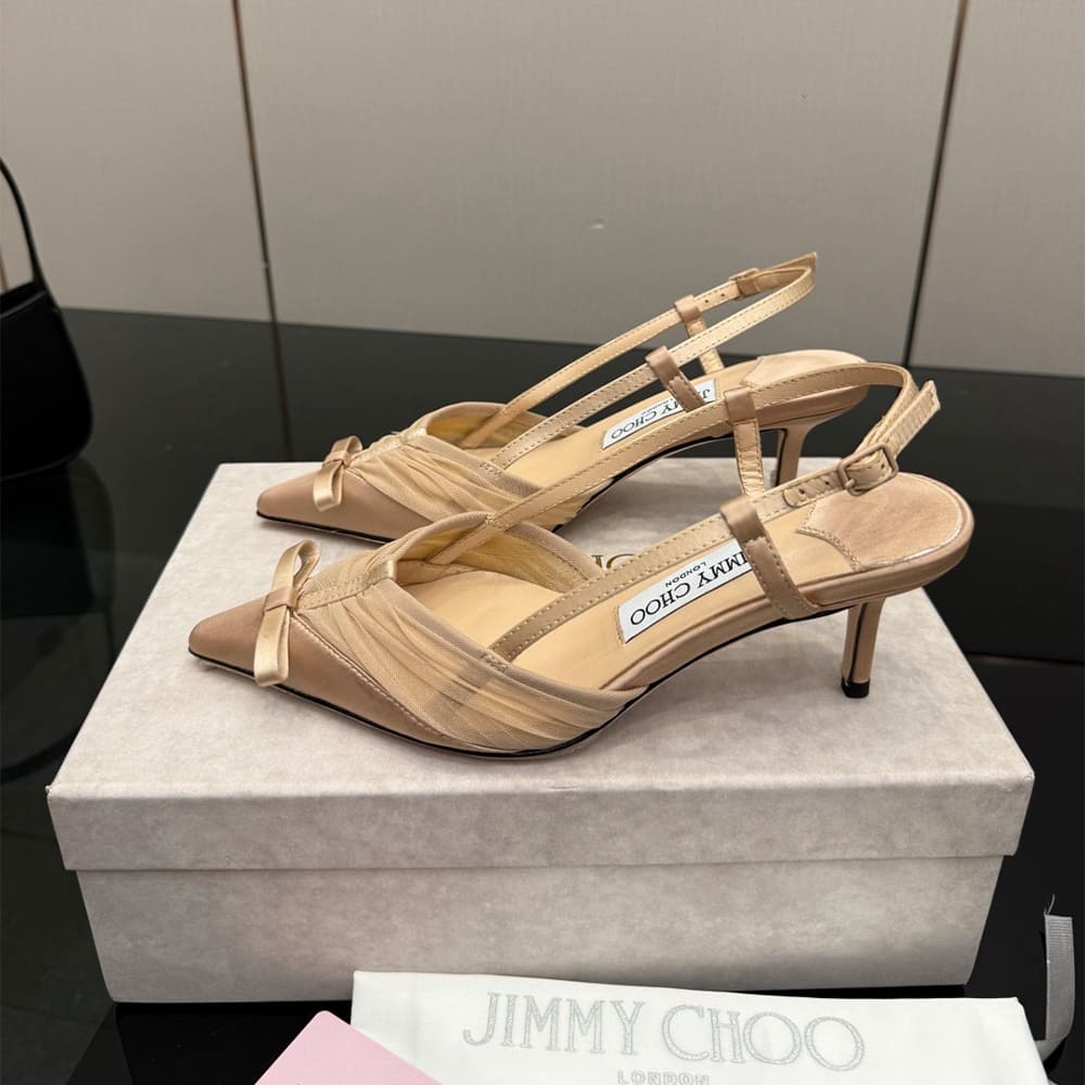 J1m*y Ch00 Ruched Tulle Pumps (EU SIZE 35-42)