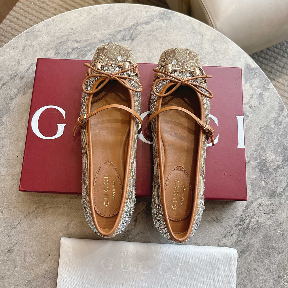 Ballerina donna Gvc*1 con cristalli GG e Morsetto (EU SIZE 35-42)