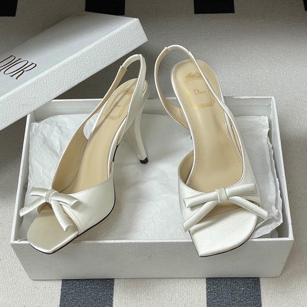 D10r Bow Heeled Slingback Sandal (EU SIZE 35-42)