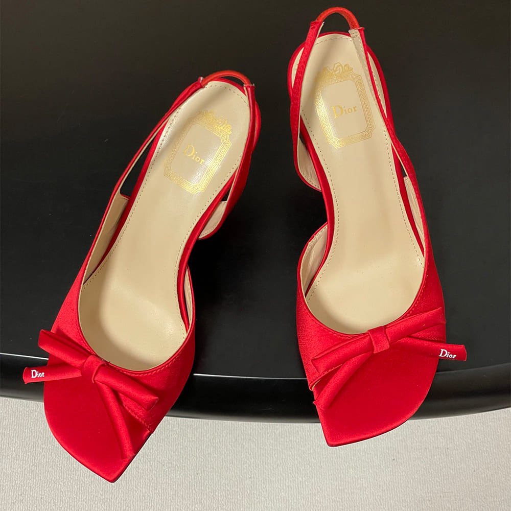 D10r Bow Heeled Slingback Sandal (EU SIZE 35-42)